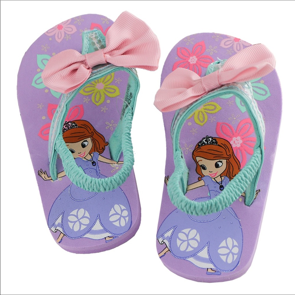 💕Disney Store Sophia the First Flip Flops Sandals